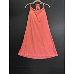 PrAna Women’s Built-in-Bra Cantine Coral Activewear HalterDress size Medium